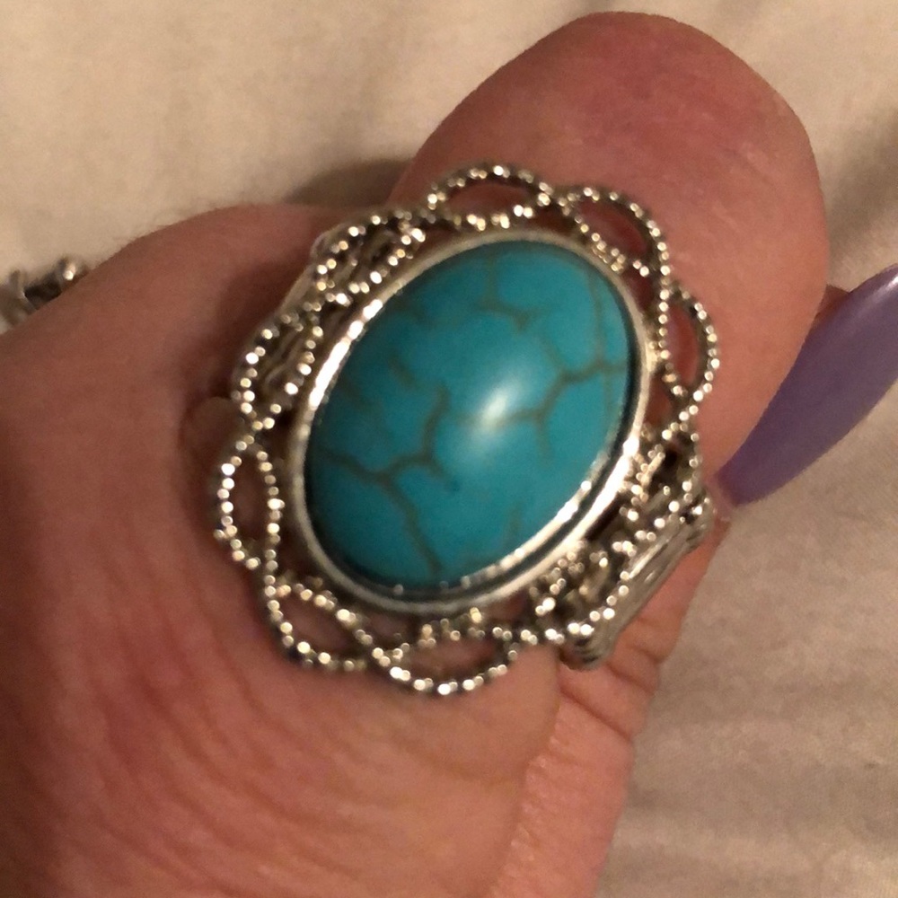 Turquoise Stone Ring - Picture 3 of 4